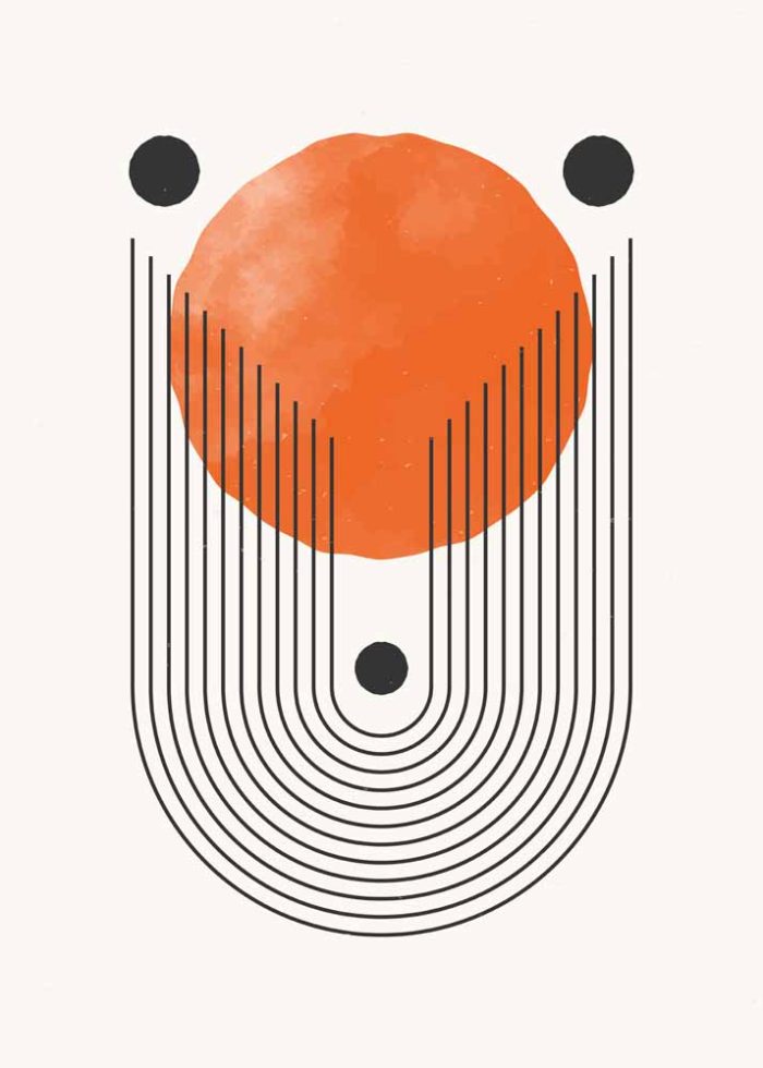 Boho Abstract Print Wall Art Poster - Image 1