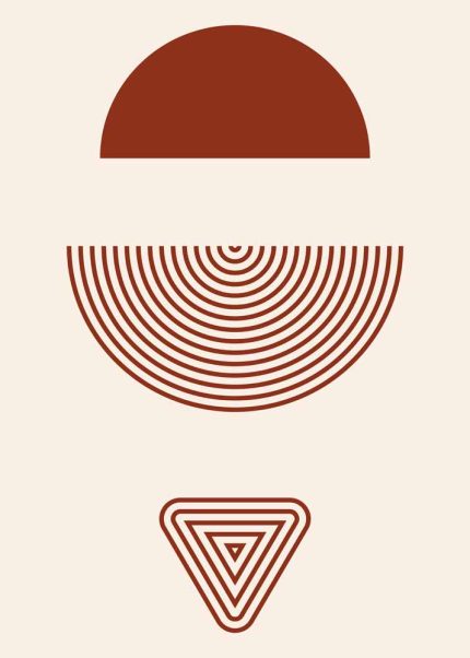 Boho Abstract Print Wall Art Poster