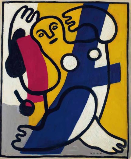 Fernand Léger Danseuse en jaune et bleu 1943 Wall Art Poster