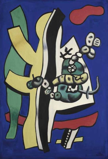 Fernand Léger Nature morte aux fruits sur fond bleu 1939 Wall Art Poster