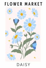 Flower Market Botanical Flower Print Wall Art Poster