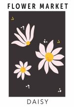 Flower Market Botanical Flower Print Wall Art Poster