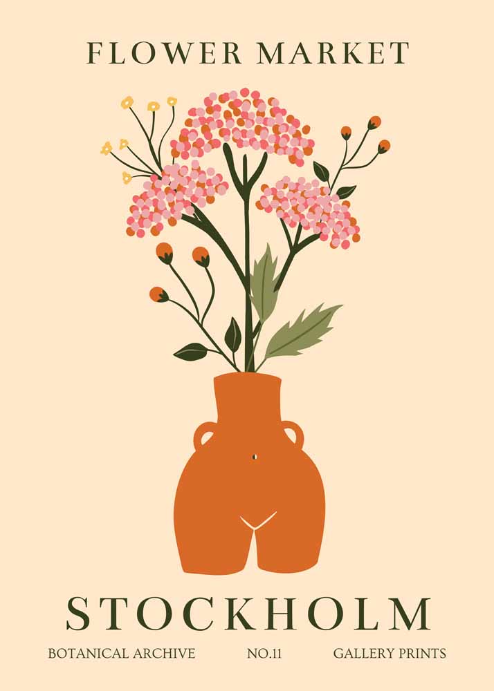 Floral Market Tulum Botanical Flower Print Wall Art Poster