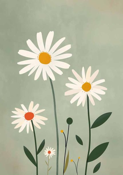Floral Botanical Flower Print Wall Art Poster