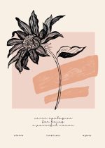 Powerful Woman Floral Art Print - Motivational Botanical Poster Floral Botanical Flower Print Wall Art Poster