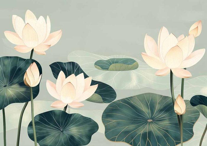 Floral Botanical Flower Print Wall Art Poster - Image 1