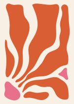 Abstract Organic Shapes - Modern Minimalist Art Print Floral Botanical Flower Print Wall Art Poster