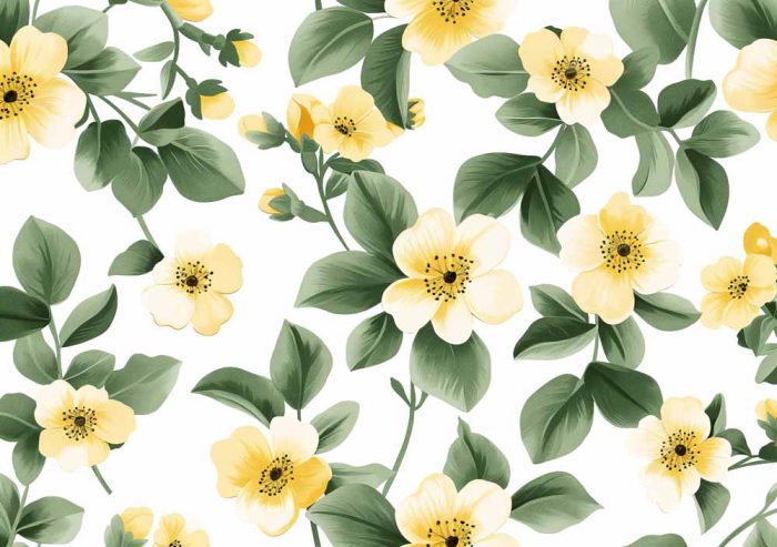 Floral Botanical Flower Print Wall Art Poster - Image 1
