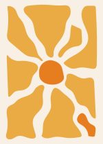 Abstract Organic Shapes - Modern Minimalist Art Print Floral Botanical Flower Print Wall Art Poster