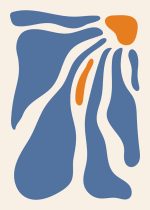 Abstract Organic Shapes - Modern Minimalist Art Print Floral Botanical Flower Print Wall Art Poster