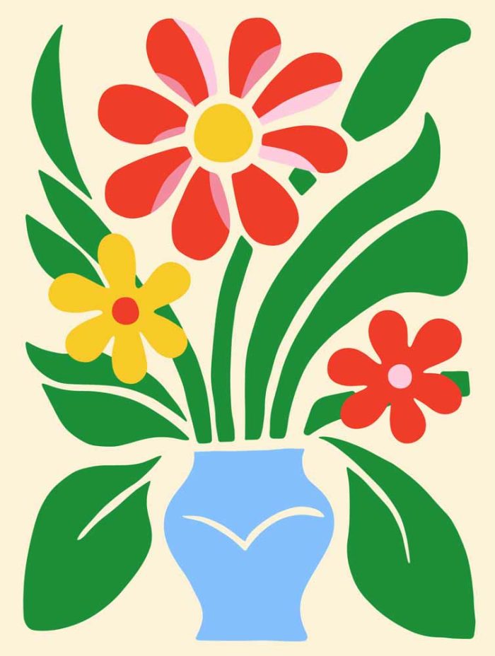 Floral Botanical Flower Print Wall Art Poster - Image 1