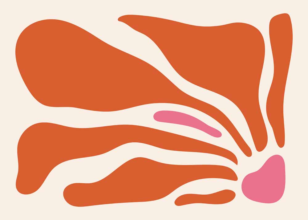 Abstract Organic Shapes - Modern Minimalist Art Print Floral Botanical Flower Print Wall Art Poster