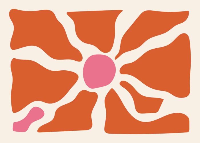 Abstract Organic Shapes - Modern Minimalist Art Print Floral Botanical Flower Print Wall Art Poster - Image 1