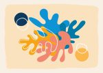 Abstract Organic Shapes - Matisse Inspired Art Print Floral Botanical Flower Print Wall Art Poster