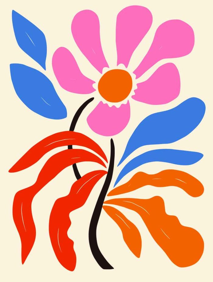 Floral Botanical Flower Print Wall Art Poster - Image 1
