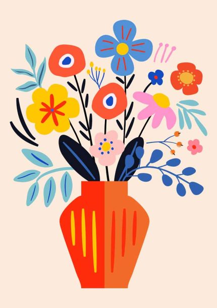 Floral Botanical Flower Print Wall Art Poster