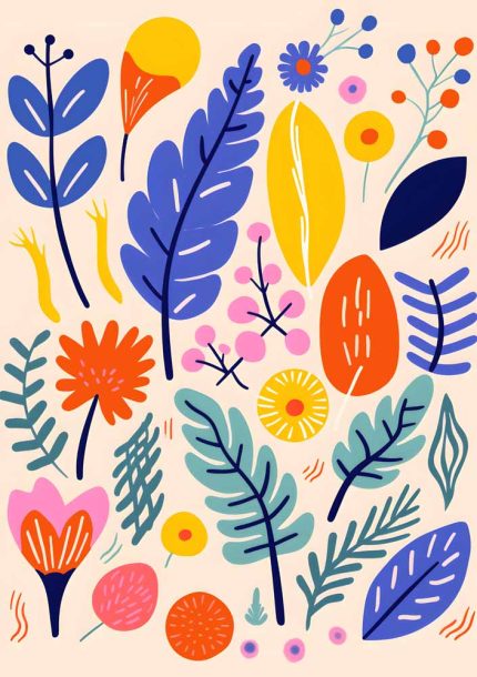 Floral Botanical Flower Print Wall Art Poster