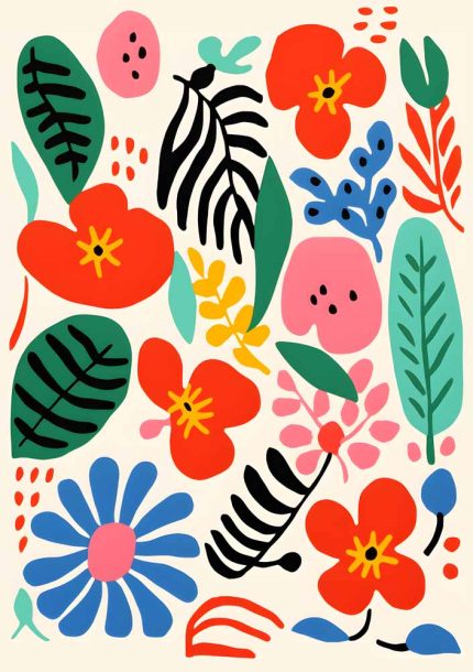 Floral Botanical Flower Print Wall Art Poster