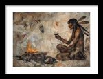 Framed Poster Native American Cave Art AI Poster Wall Art Framed Poster