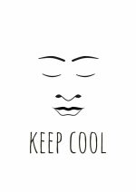 Keep Cool: Minimalist Relaxation Art Print Mindfulness Digital Download Illustration