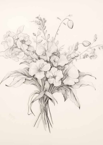 Minimalist Branch Art | Fine Line Botanical Drawing