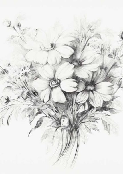 Minimalist Branch Art | Fine Line Botanical Drawing