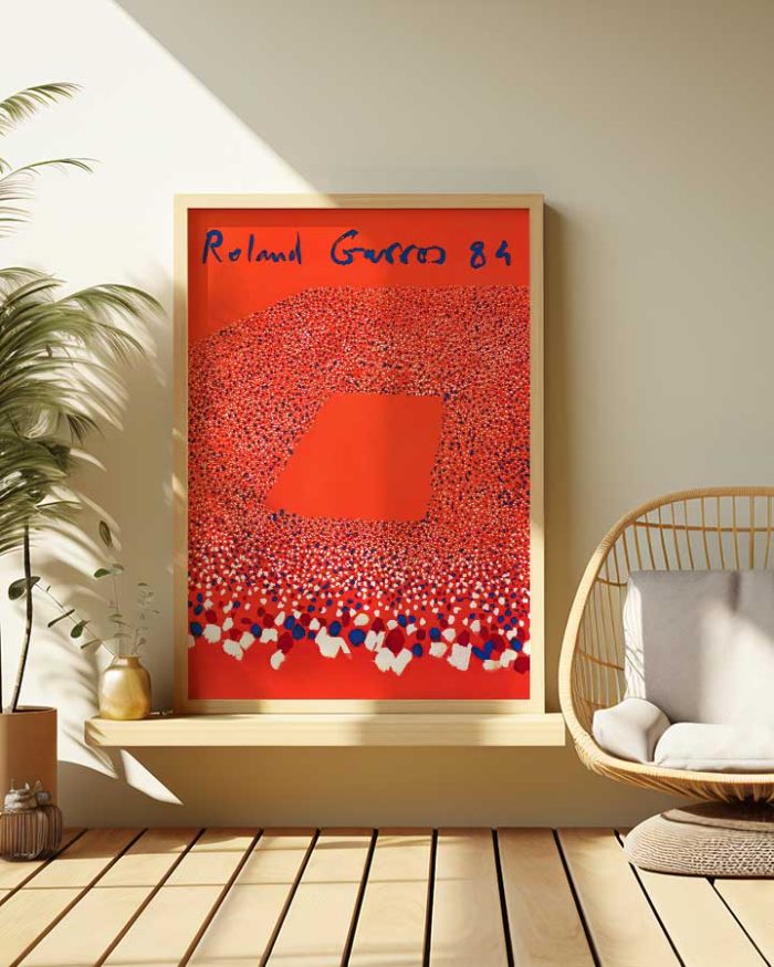 Roland Garros Roland Garros '84 – Crowd in Color 1984 Official Poster - Vintage Tennis Art Colorful Poster Wall Art