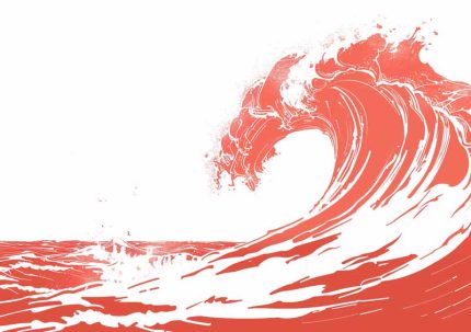 Simple Drawing Indian Red AI Print Wall Art Poster