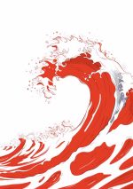 Simple Drawing   Indian Red Wall Art Metal Aluminum Print
