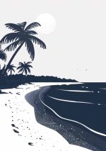 Simple Drawing   navy blue Wall Art Metal Aluminum Print