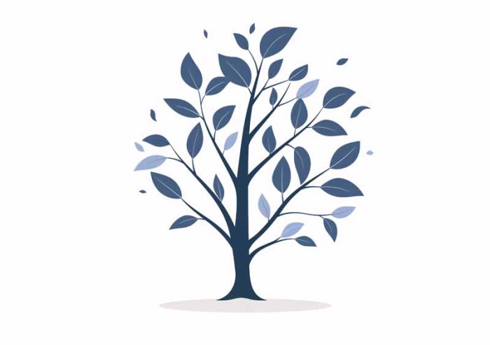 Simple Drawing navy blue AI Print Wall Art Poster - Image 1