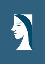 Simple Drawing   navy blue Wall Art Metal Aluminum Print