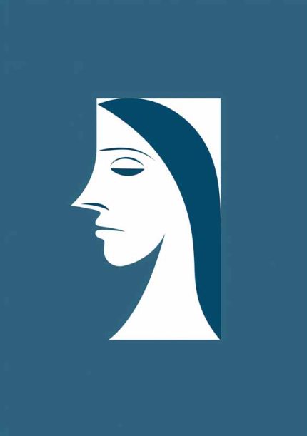Simple Drawing   navy blue Wall Art Metal Aluminum Print