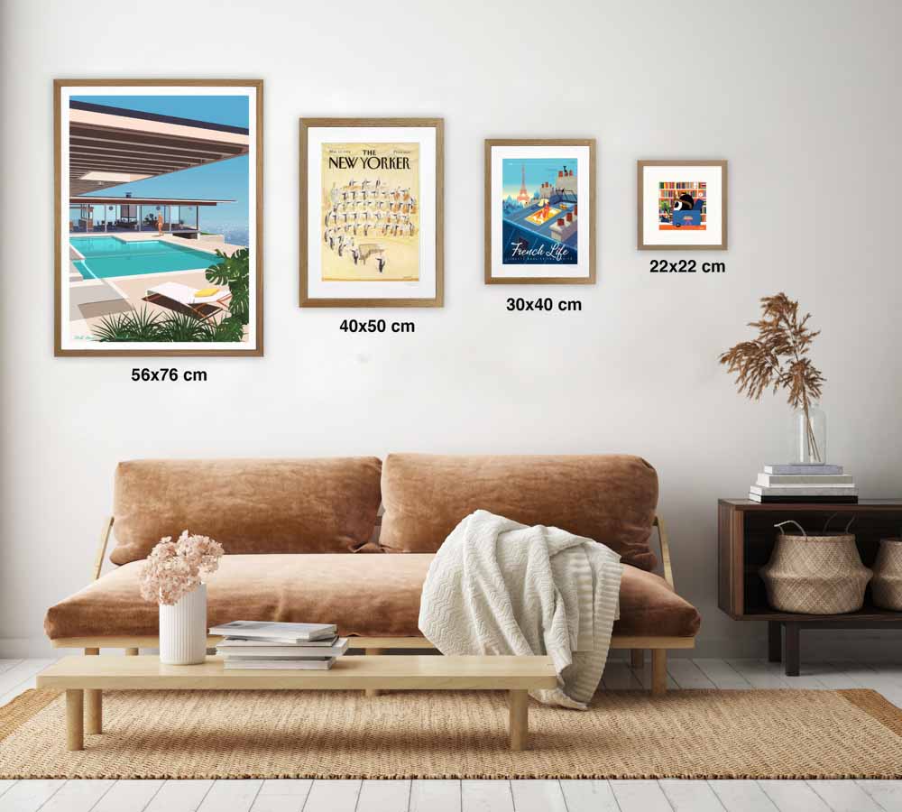 Vintage & Modern New Yorker Cover Print Wall Art Poster