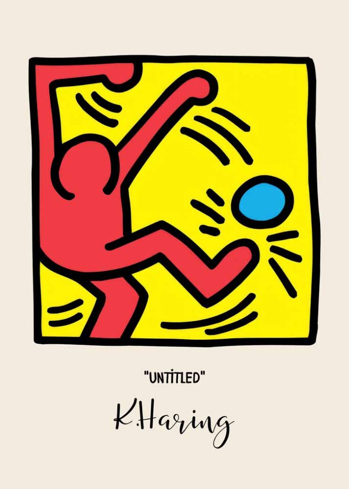 Keith Haring "Untitled" - Pop Art Print Trendy Colorful Print Wall Art Poster - Image 1