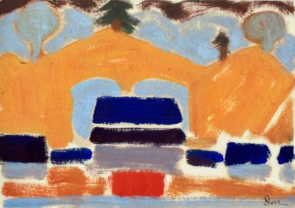 Landscape with Houses by Arthur Dove - Abstract Landscape Painting Poster Wall Art