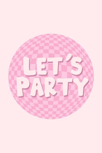 Let's Party Trendy Colorful Poster Wall Art