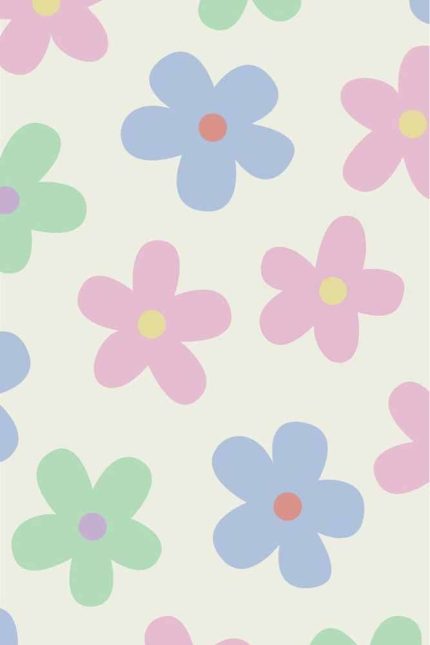 Floral Pattern Trendy Colorful Poster Wall Art