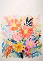Eclectic Trendy Colorful Wall Art Poster