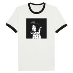 "I'm Not For Everyone" Graphic Portrait Black and White Unisex Ringer T-shirt