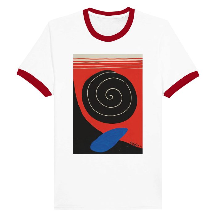 Calder 70 – Abstract Spiral and Shapes – Alexander Calder Art Unisex Ringer T-shirt