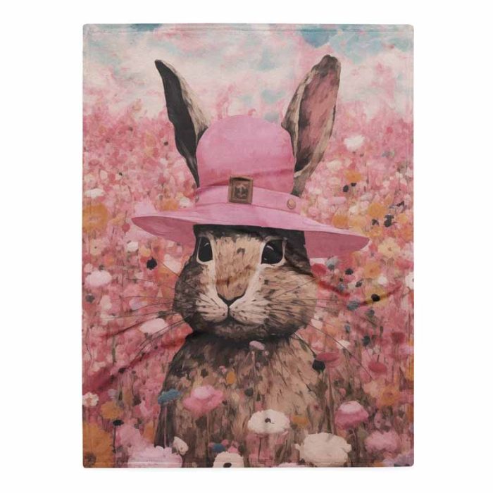 Floral Field Painting Aesthetic Poster Prints: Elevate Your Space with Trendy Designs Throw Blanket - Image 1