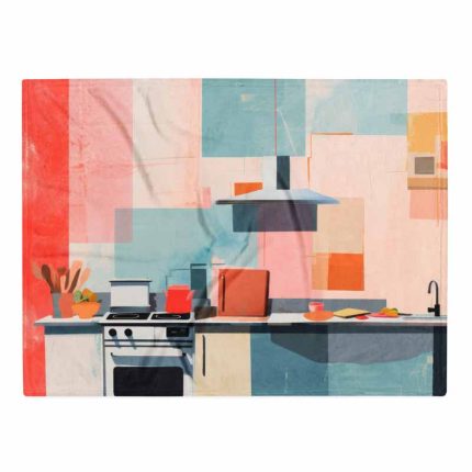 Kitchen Trendy Print Throw Blanket