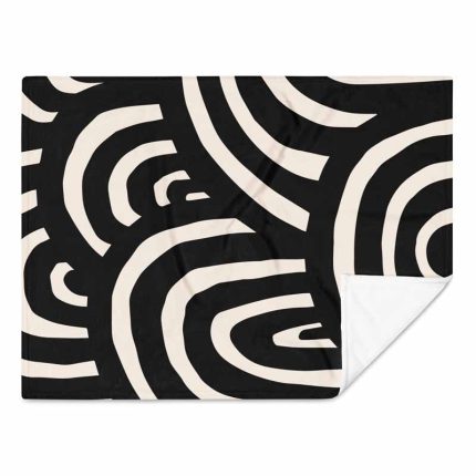 Boho Abstract Print Throw Blanket