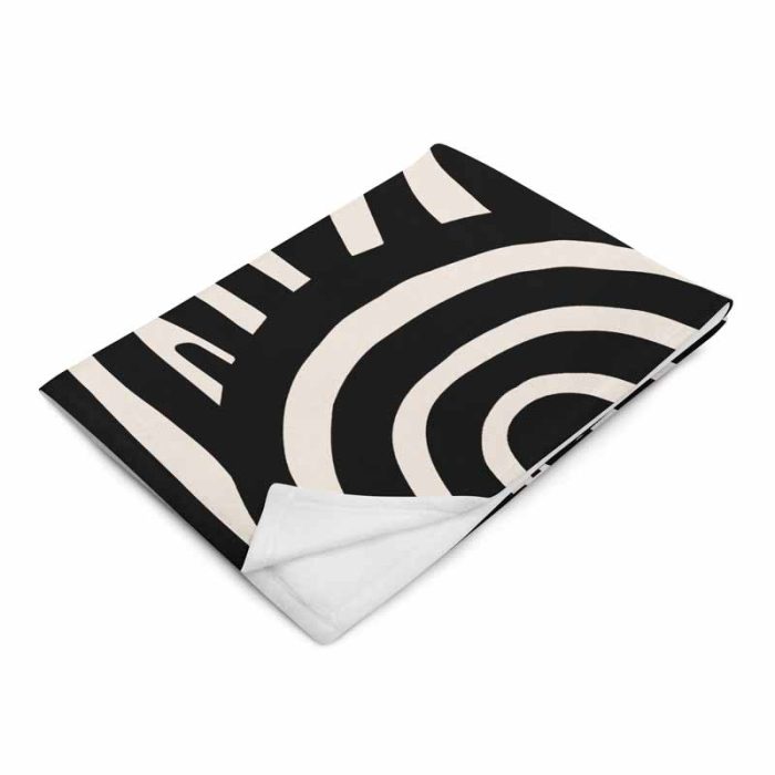 Boho Abstract Print Throw Blanket - Image 2