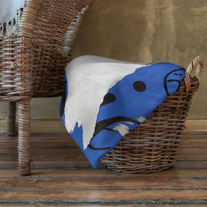 Fragmented Portrait Collage – Courage and Inner Strength Art Trendy Colorful Throw Blanket - Image 5