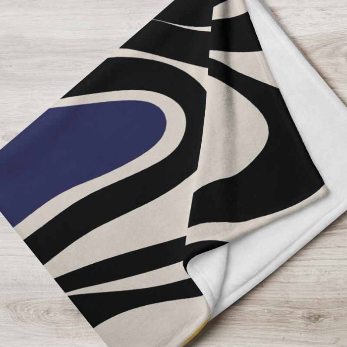 Boho Abstract Print Throw Blanket - Image 6