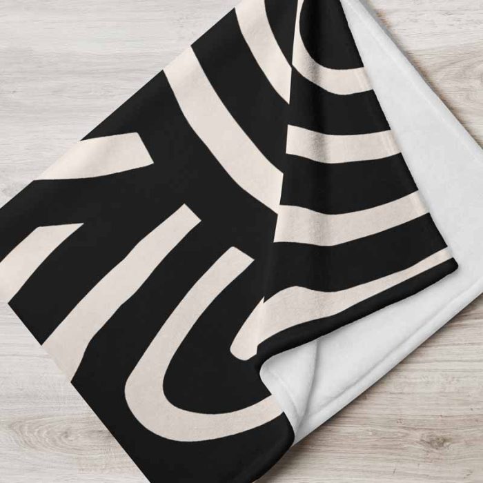 Boho Abstract Print Throw Blanket - Image 5