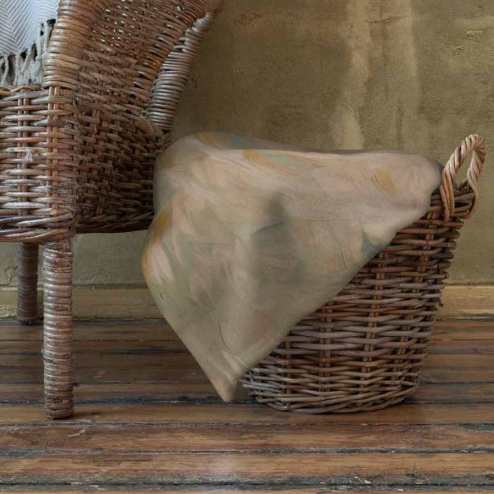 Muted Tone Landscape Painting | Calm Abstract Art Throw Blanket - Image 6