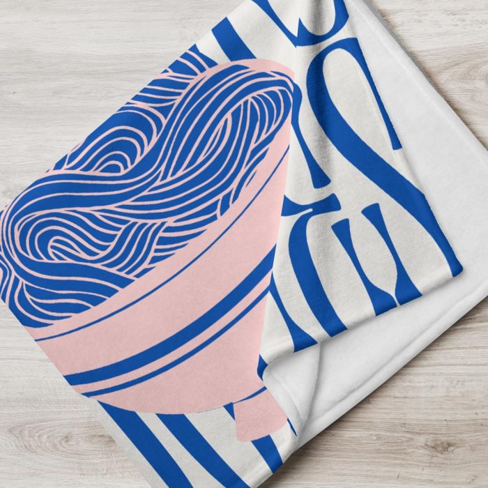 Noodles, Noodles, Noodles Kitchen Trendy Print Throw Blanket - Image 4
